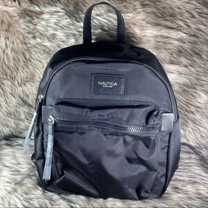 BLACK Nylon Medium Backpack